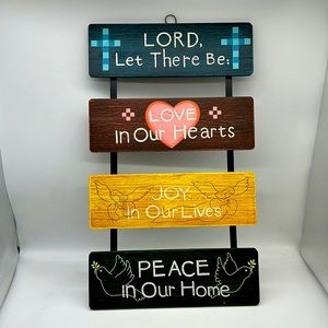 Religious Wooden Wall-Art Hanging Decorations with Lovely Quotes-19.5”x11.5”appr